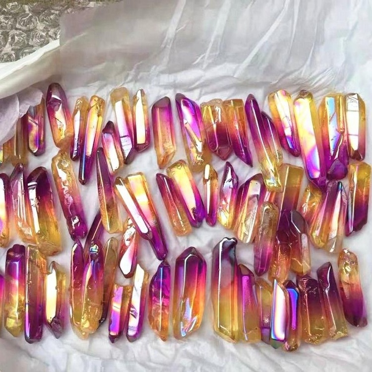 Beautiful Rainbow Aura Angel Crystal Quartz Point