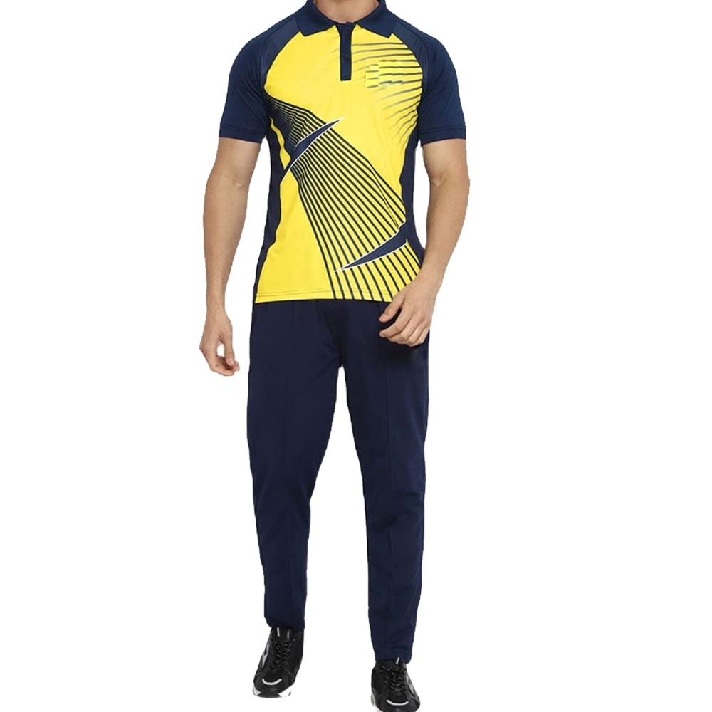 Wholesale Custom Cricket Jerseys 2024 Sublimated Printing Men's Cricket Uniforms New Design Sportswear Cricket Uniforms