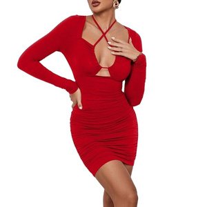 Premium Quality Bodycon Dress Women's Fashion Woman Clothes Trending Bodycon Dress Wholesale Customized Bodycon Dress