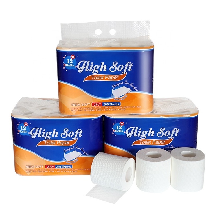 Toilet Tissue Paper Custom High Quality Toilet Paper 2 Ply Soft Chinese Toilet Paper