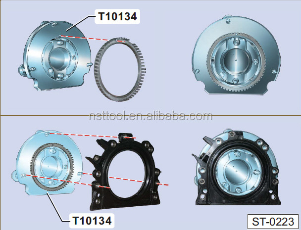 NST-3051 Engine Crankshaft Rear Seal Flange Remover Installer Tool for VW AUDI T10134