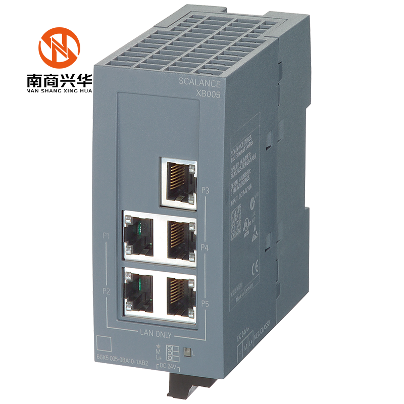 New Original 6GK5005-0BA00-1AB2 XB005 Series 5-port Ethernet Switch With DIN Rail Installation 10/100Mbit/s