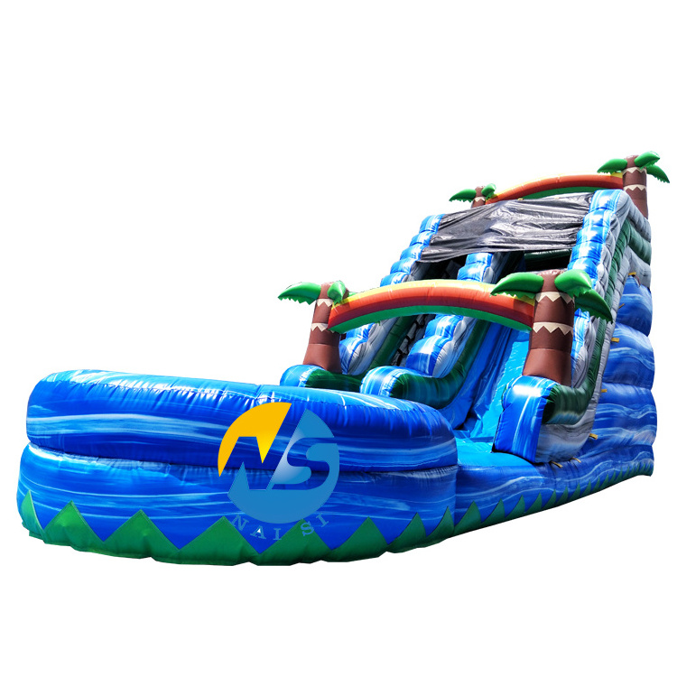 High Quality Popular Mermaid Theme Inflatable Water Slide With Pool for Rental