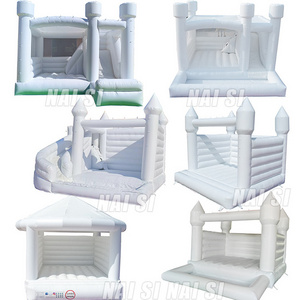 White Bouncy Castle 13x13 Ft Pastel Modern 8x8 Mini White Bounce House With Ball Pit And Slide