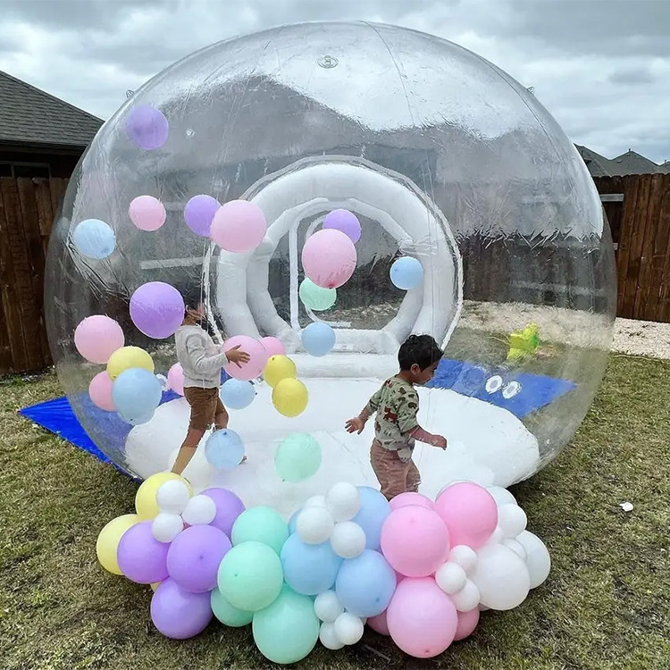 Clear Pvc Transparent Inflatable Bounce Bubble House Fun Dome Bubble House With Jumping