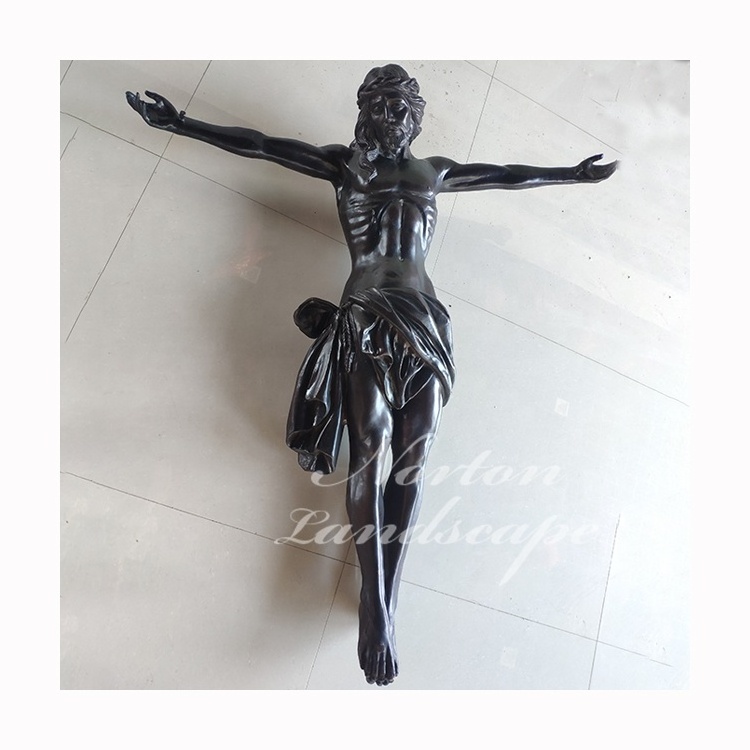 Modern home decoration life size Catholic Religious figure Sculpture black marble jesus statues for sale