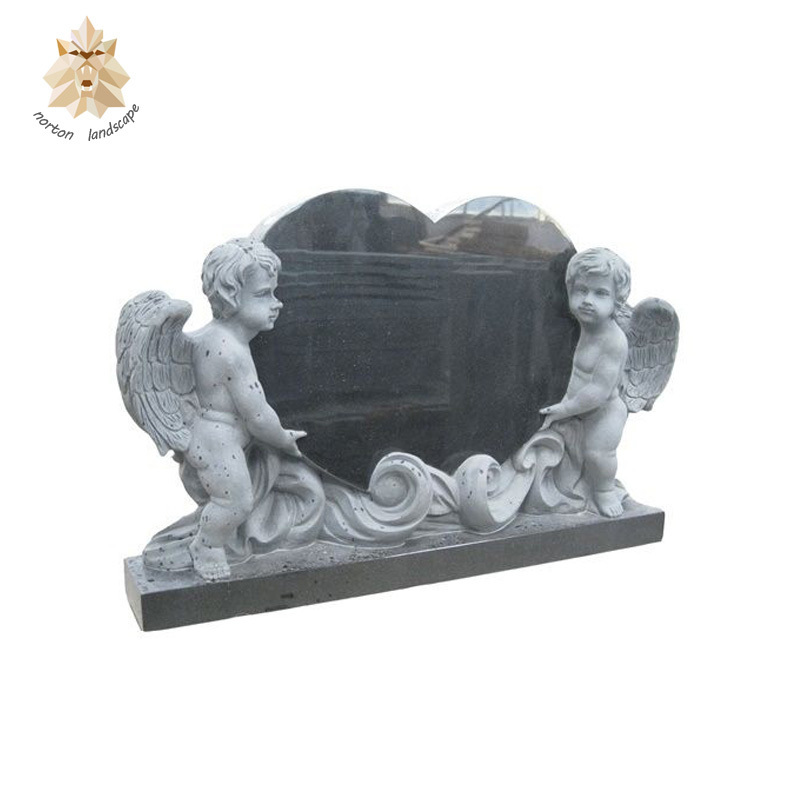 Modern unique design black grave stone granite marble tombstone & headstone prices