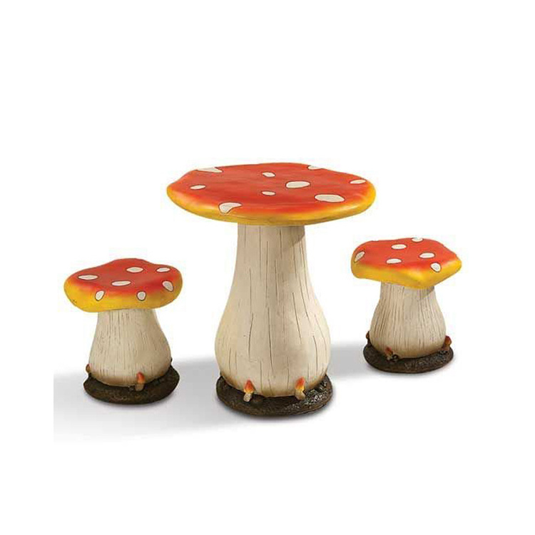 garden outdoor decoration fiberglass mushroom table and chair for sale NTRS-CS585X