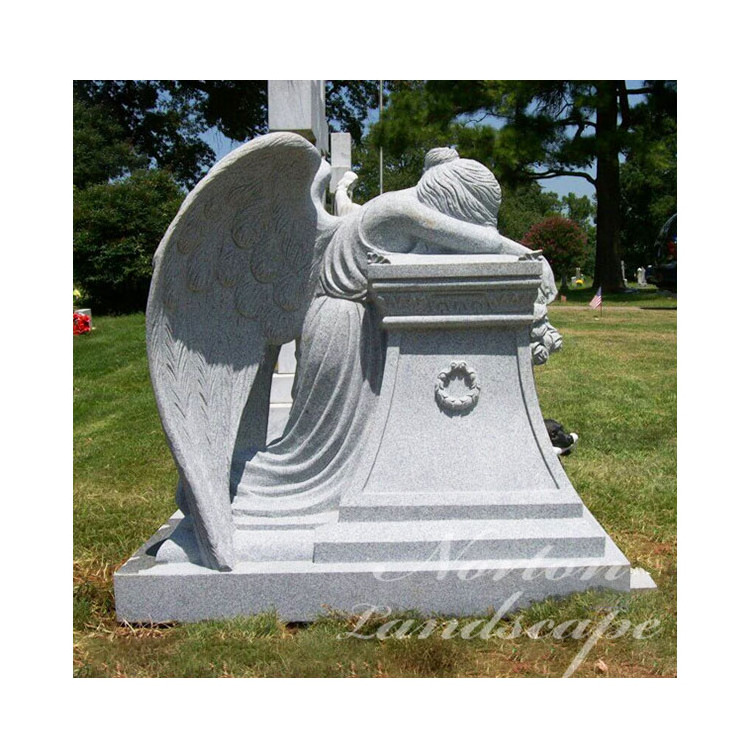 Wholesale cheap marble angel tombstone granite weeping angel monument NTGT-423A