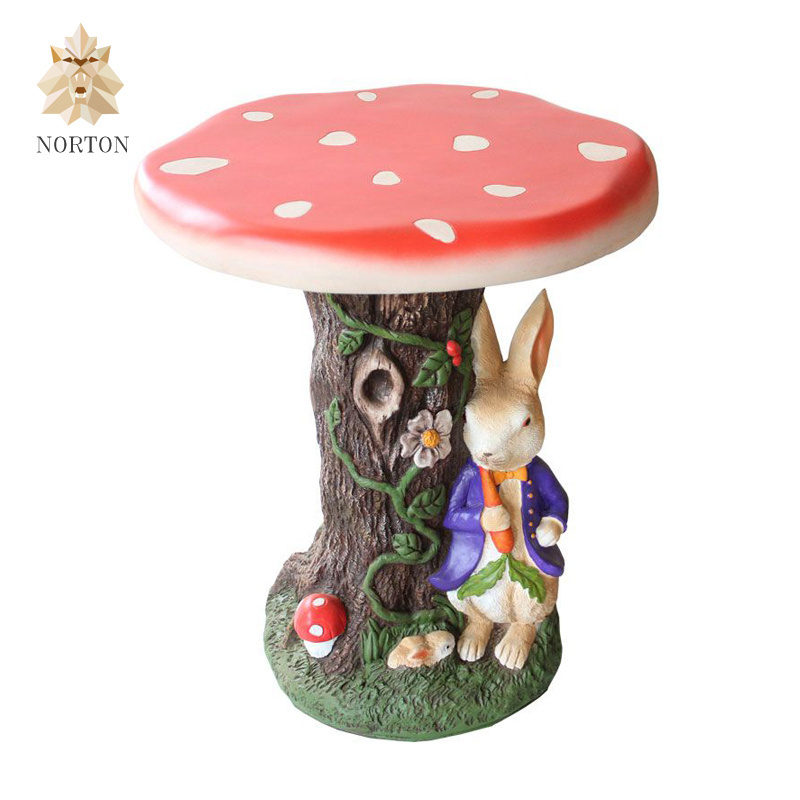 garden outdoor decoration fiberglass mushroom table and chair for sale NTRS-CS585X