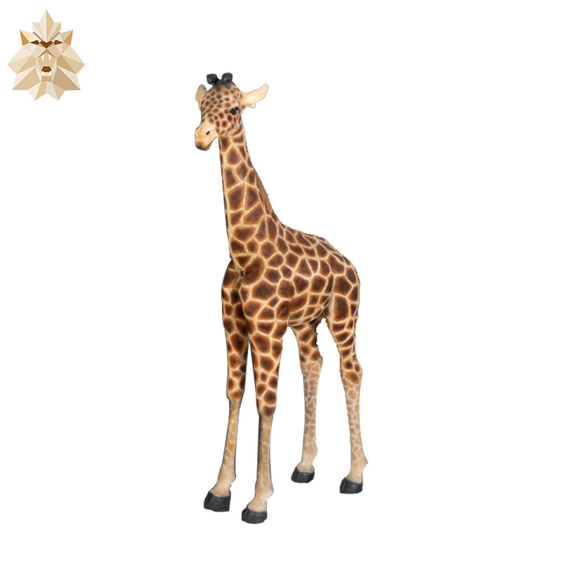 Outdoor large decoration fiberglass sculpture giraffe statue NT-CH264