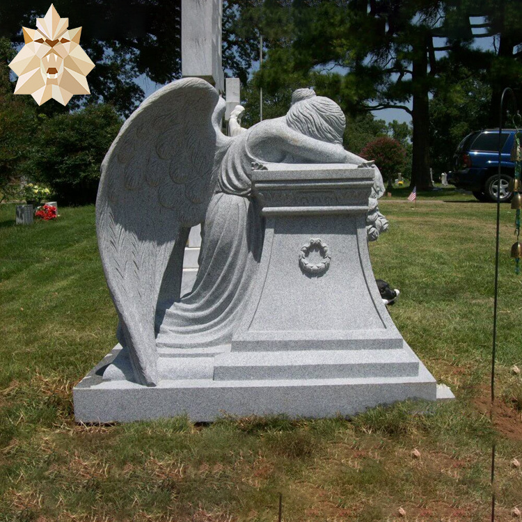 Wholesale cheap marble angel tombstone granite weeping angel monument NTGT-423A