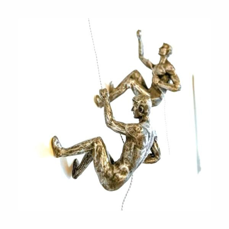 Modern Home Decorative Metal Wall Art Sculpture Golden Bronze 3D,Man Wall Mount Sculpture For Sale