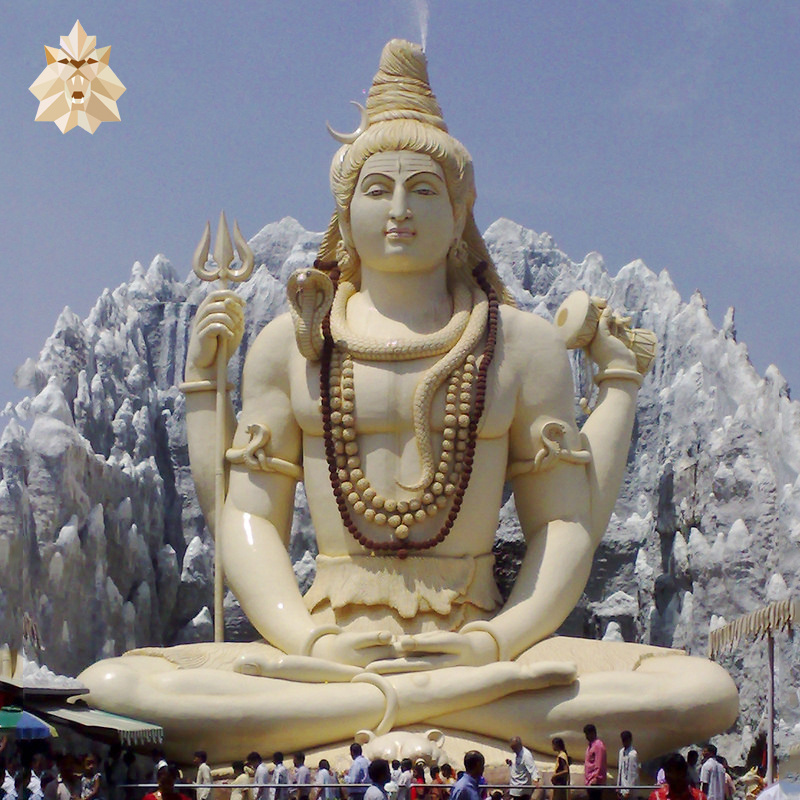 Top sale golden supplier hand carved outdoor park decoration stone Indian god marble lord Shiva statue