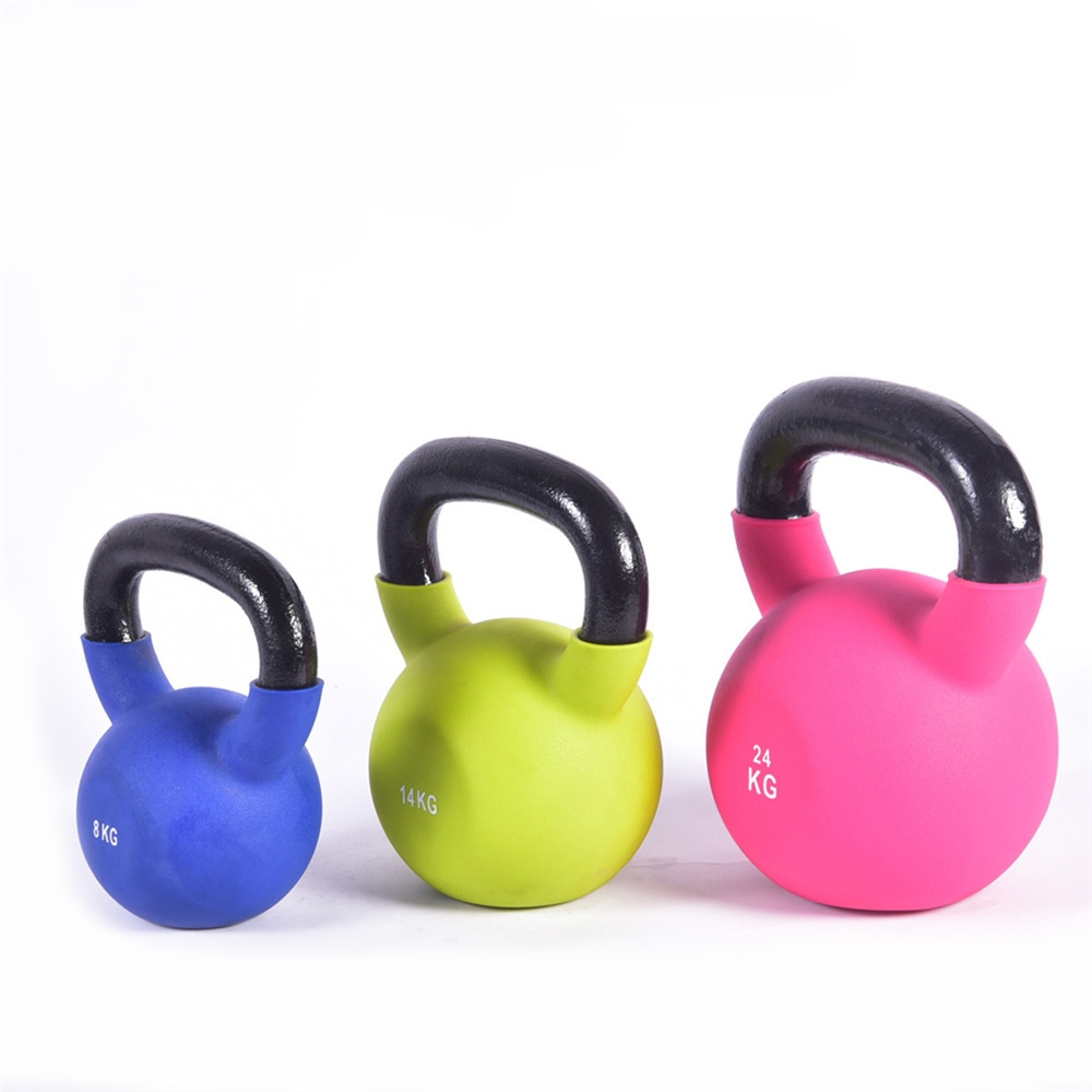 Fitness exercise sports powder coated cast iron chinese kettlebell for home and gym used