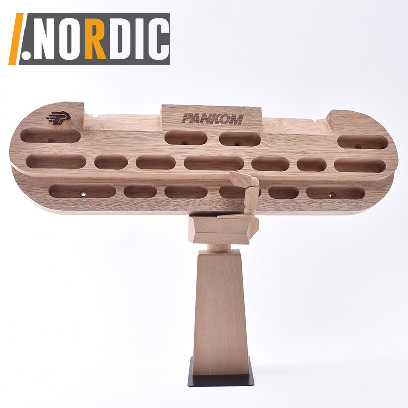 Wooden Hang Board/Climbing Board for Doorway - Hand Strengthener Equipment for Training Finger, Grip and Pull Up