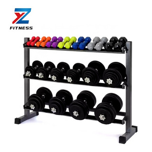 ZYFIT fitness Multifunction gym equipment 3 tier equipment dumbbell set rack