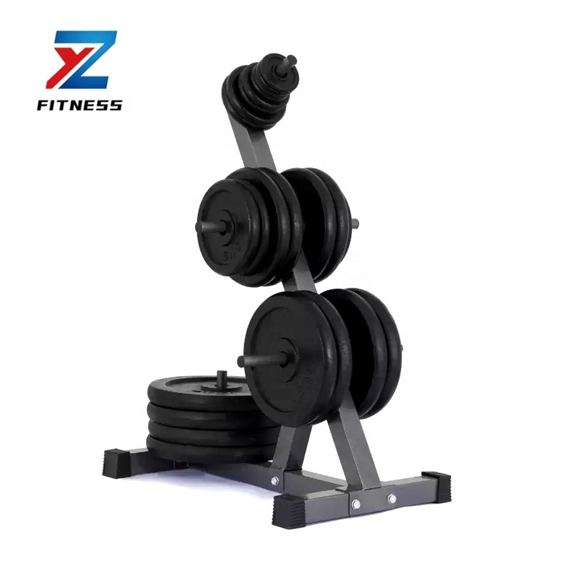 ZYFIT Barbell Dumbbell Rack Weights Storage Stand For Home Gym