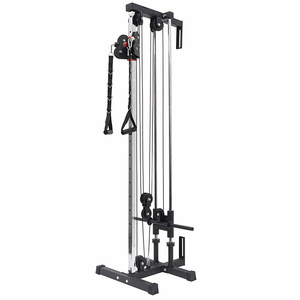 ZY Fitness Adjustable Wall Mount Cable Station Fitness Lat Pull Down Machine Dual Pulley System Pull Down