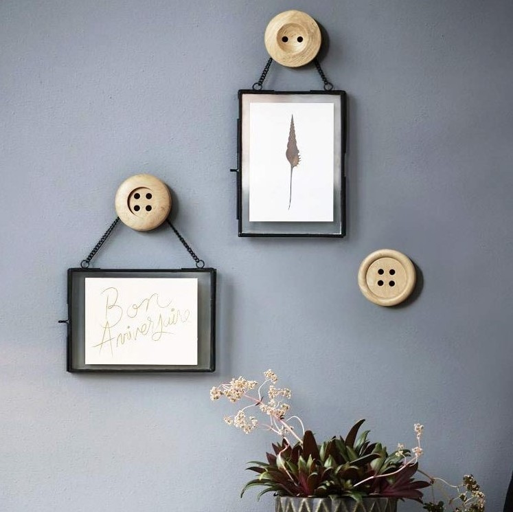 Wholesale Low Price Decorative Wall Maple new style button wooden Coat Hook