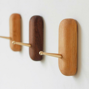 Natural Modern Multifunction Decoration Wooden Storage Hanging Wall Coat Hook