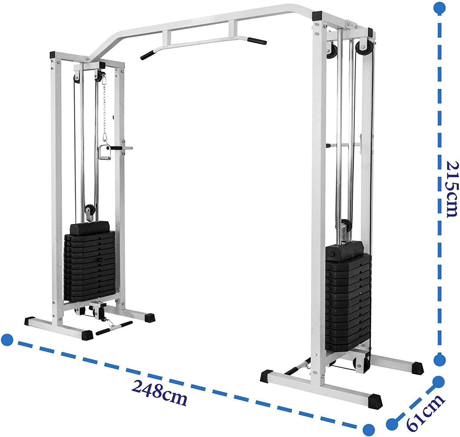 Doublewin Home Gym Multifunction Cable Crossover Machine with Attachment Accessories