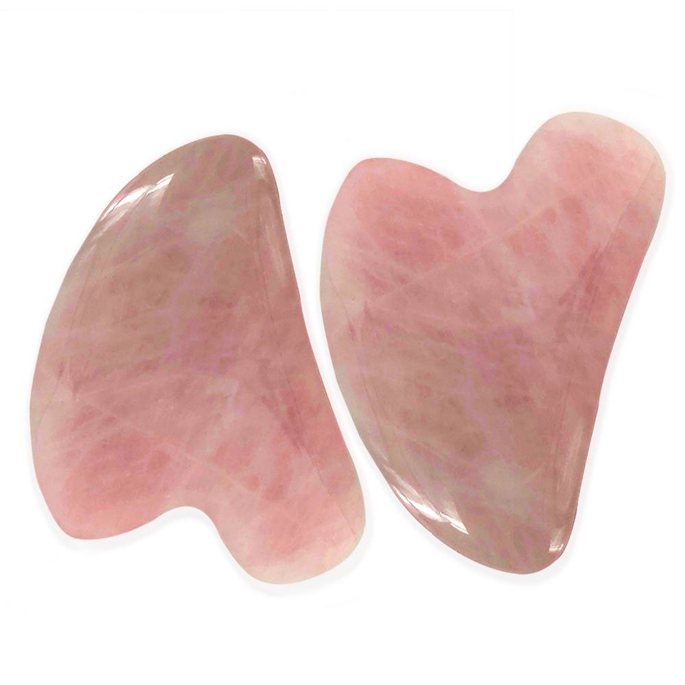 Rose Quartz Jade Guasha Board Natural Stone Scraper Chinese Gua Sha Tools For Face Neck Back Body Acupuncture Pressure Therapy