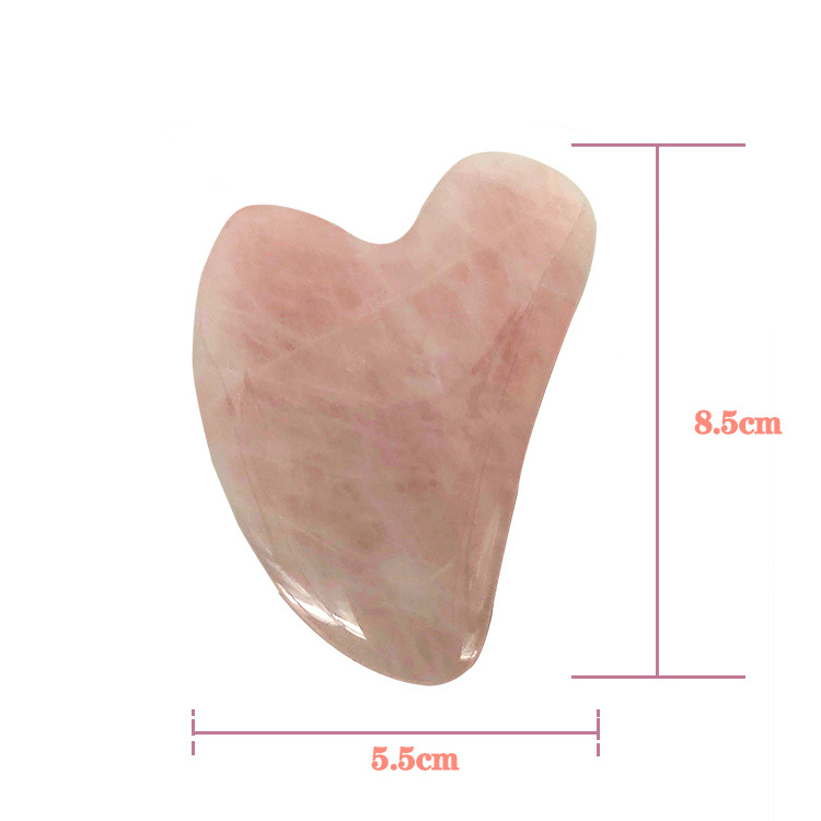 Rose Quartz Jade Guasha Board Natural Stone Scraper Chinese Gua Sha Tools For Face Neck Back Body Acupuncture Pressure Therapy