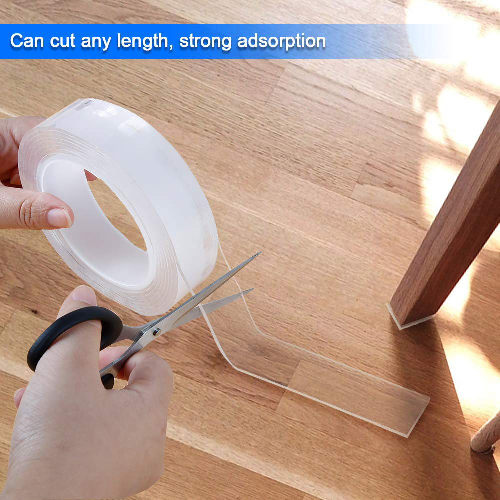 3 Meter Double Sided Sticky Pad Nano Tape Clear Super Stickiness Gel Grip Tape Reusable Removable Washable Gel Tape