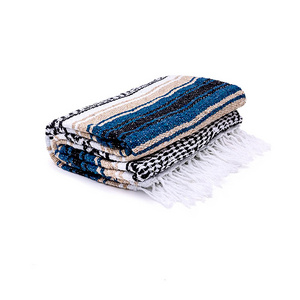 Wholesale Home Decor Soft Woven Designs Mexican Yoga Blanket Colorful Studio Mexican Blanket