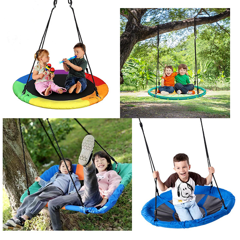 600lb Weight 40 Inch Saucer Tree Swing Flying  Capacity  Added Hanging Straps Adjustable garden swing chair outdoor