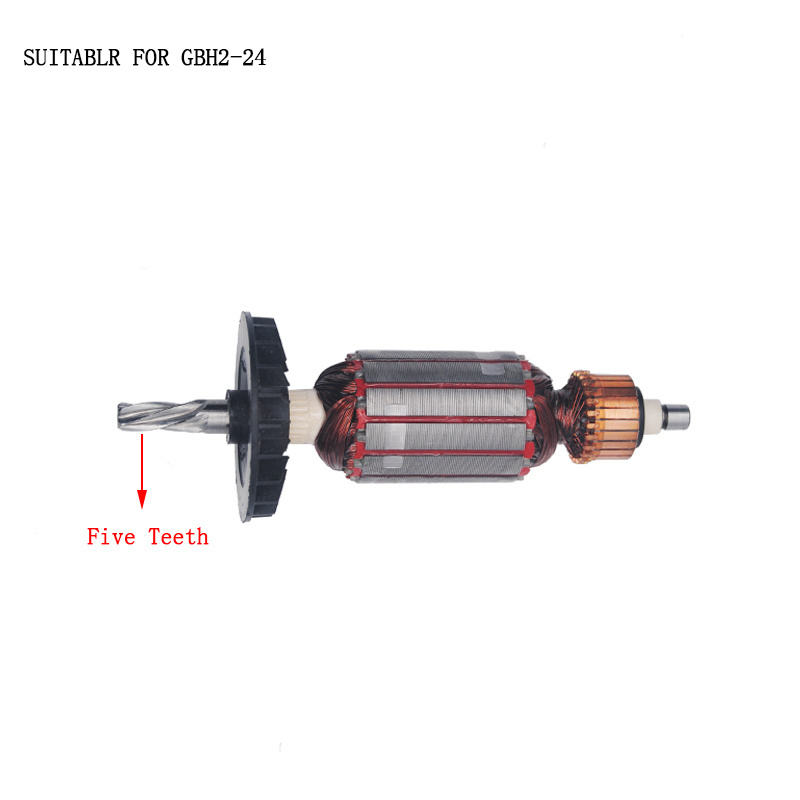 power tools spare parts  SUITABLE FOR  GBH2-24 HAMMER 5TEETH ROTOR/ARMATURE