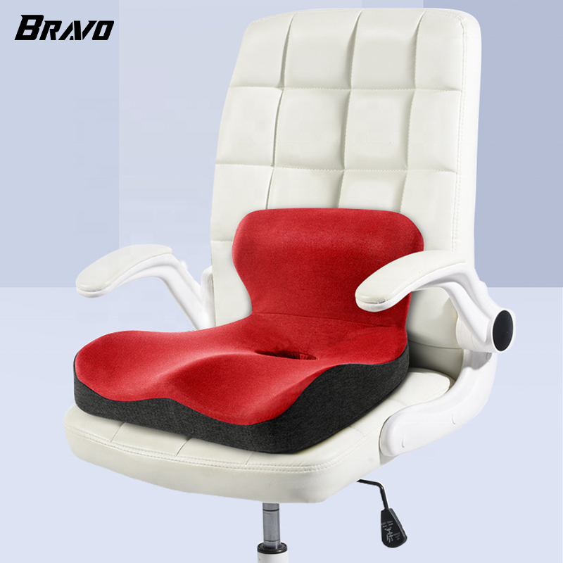 Bravo Build Shape Car Seat with Cover Shock Absorbing Adult Car Seat Cushion Memory Foam Seat Cushion