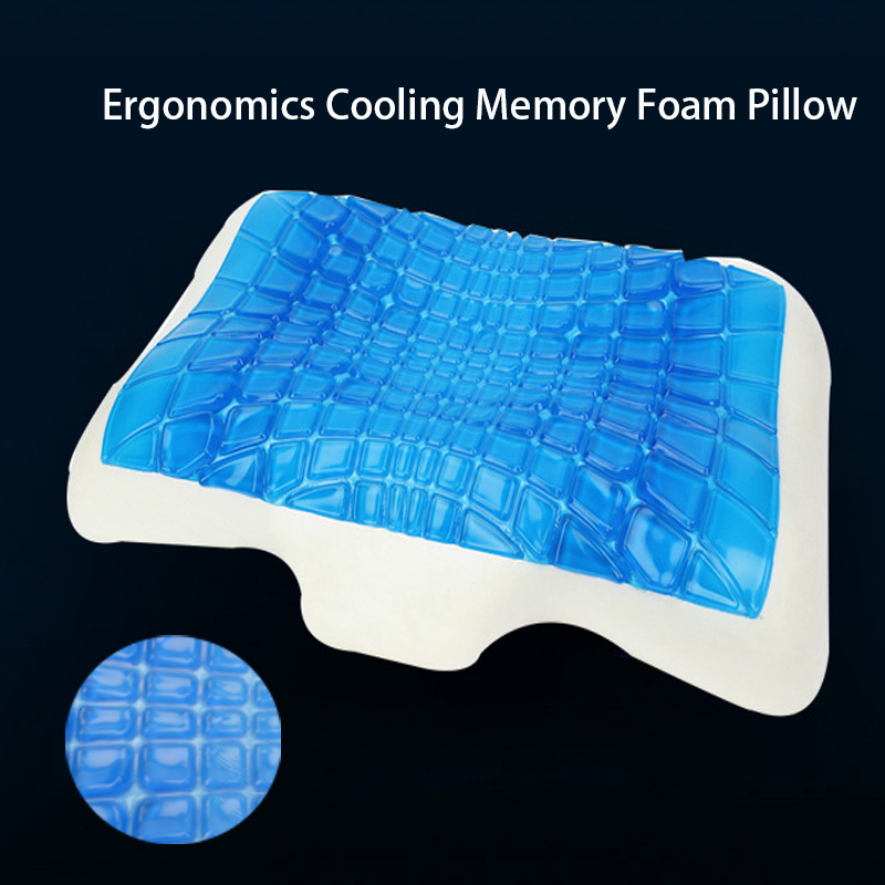 Wholesale Comfort Bamboo Visco Elastic Foam Cold Cooling Memory Foam Pillow Private Label Ice Cool Silicon Gel Pillows