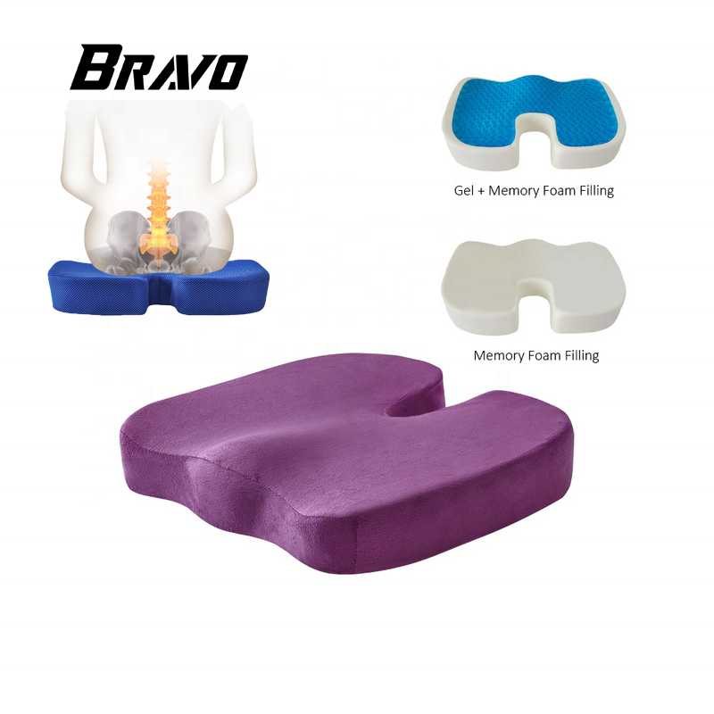 Hot Sale Comfort Coccyx Orthopedic Silicone Egg Tailbone Pad Memory Foam Enhanced Cool Gel Seat Cushion