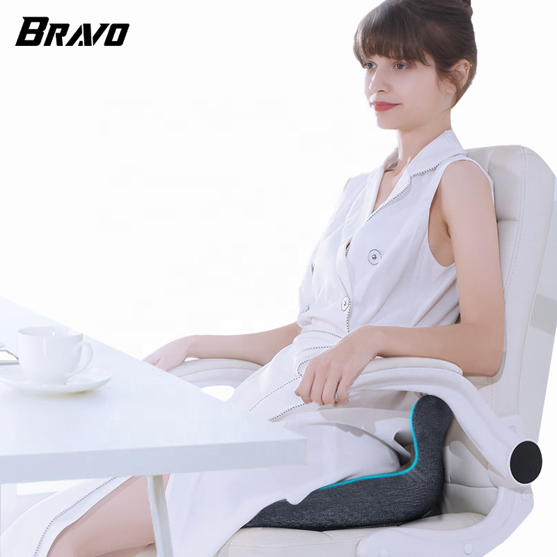 Bravo Build Shape Car Seat with Cover Shock Absorbing Adult Car Seat Cushion Memory Foam Seat Cushion