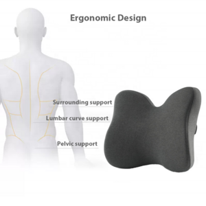 Bravo Extra Dense Lumbar Pillow Patented Ergonomic Firm Back Support Pillow for Lower Back Pain Relief