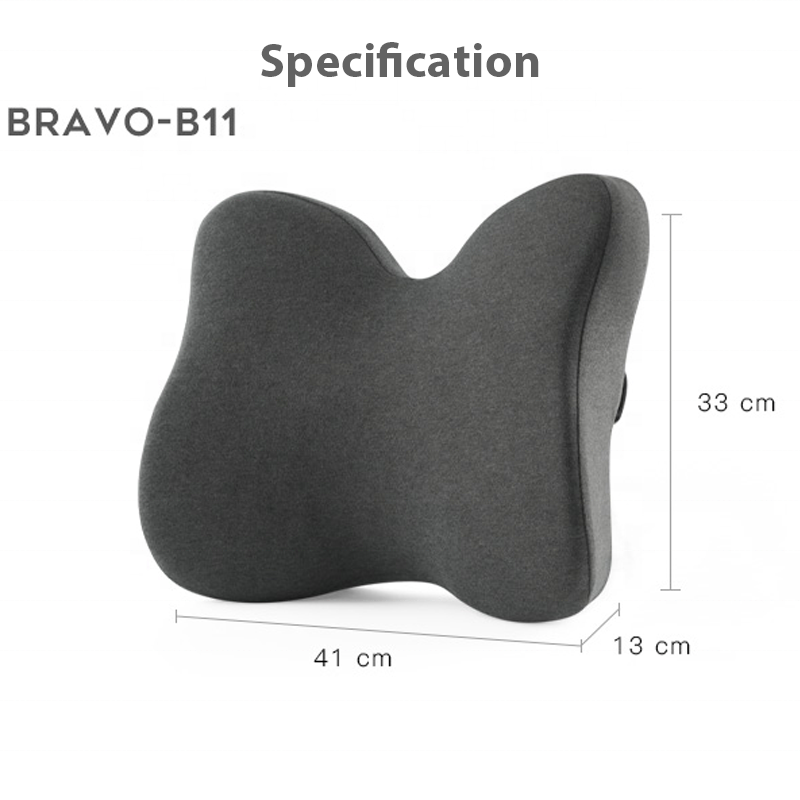 Bravo Extra Dense Lumbar Pillow Patented Ergonomic Firm Back Support Pillow for Lower Back Pain Relief