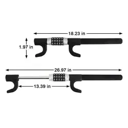 Automobile universal intelligent steering wheel lock with password anti-theft automobile steering wheel combination lock