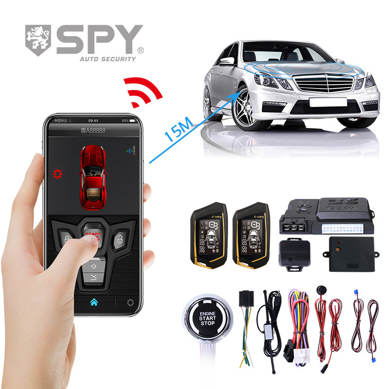 SPY Car keys alarm inmobilizer car alarm smartphone control remote smart start two way remote control car