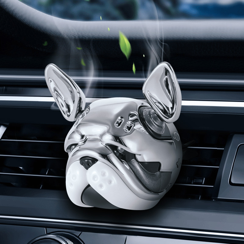 Long Lasting Solid Brand New American Bully Vent Clip Diffuser Aroma Car Scent Fragrance French Bulldog Air Freshener