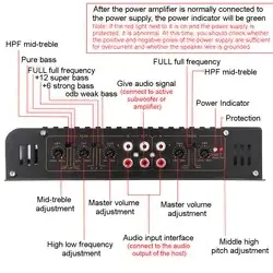 7900W 4 Channel Car Amplifiers Subwoofer Speaker Audio Amplifier Vehicle Subwoofer Bass Amplifier Enclosure Auto Sound Car Audio