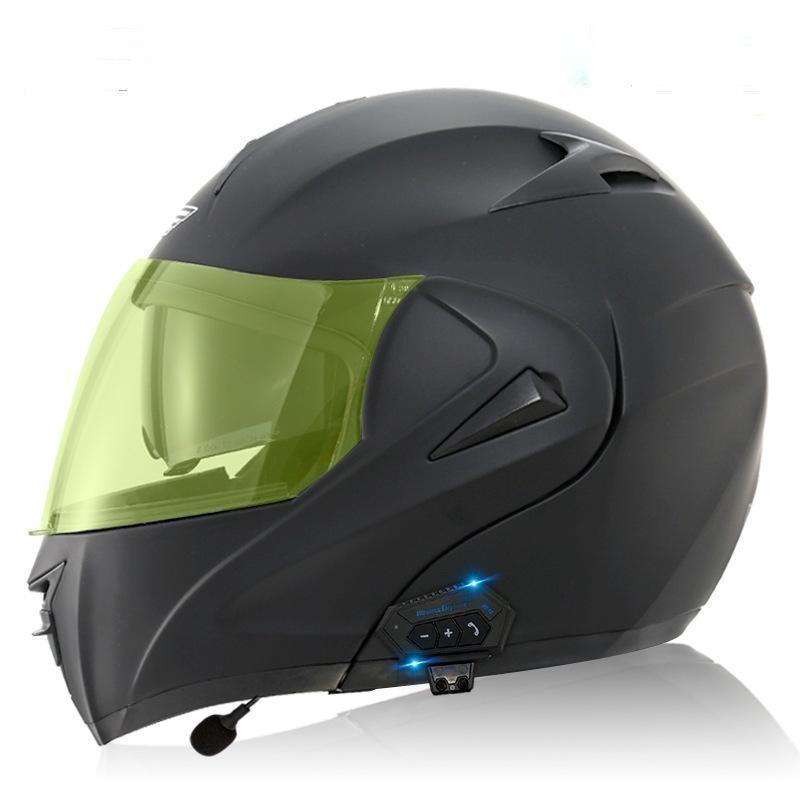 VIRTUE electric motorcycle bluetooth helmet men's open-face helmet dual-lens full-face running helmet