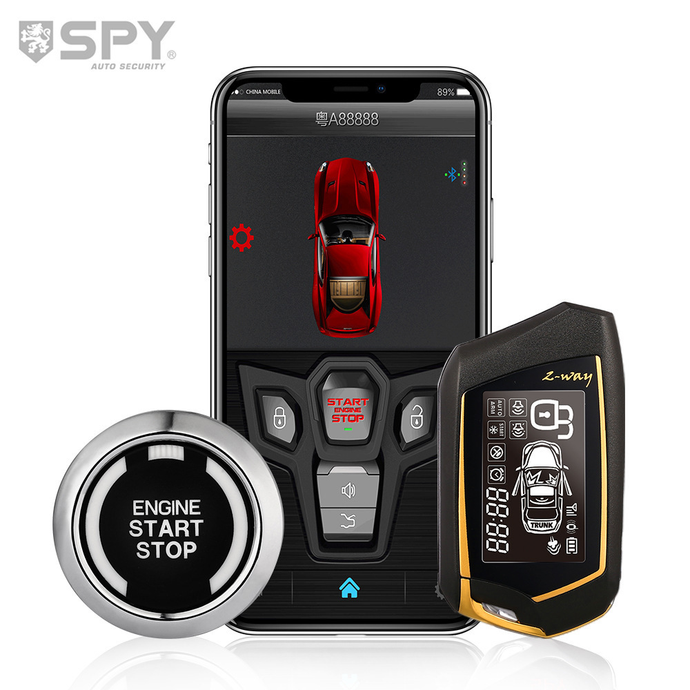 SPY Car keys alarm inmobilizer car alarm smartphone control remote smart start two way remote control car