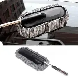 Handheld Multifunctional Microfiber Car Duster With Retractable Handle Interior Exterior Cleaning Car Brush