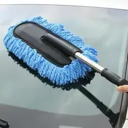 Handheld Multifunctional Microfiber Car Duster With Retractable Handle Interior Exterior Cleaning Car Brush