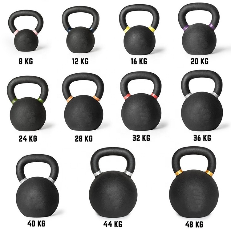 Whole-Body Strength Training, Home Gym, Full-body Exercises, Cast Iron Powder Coated  Kettlebell Weights