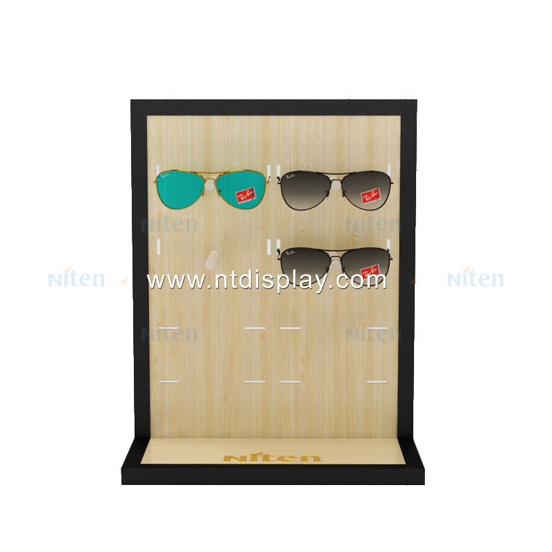 Plexiglass Wall Mounted Wood Acrylic eyewear display stand spectacles sunglasses display