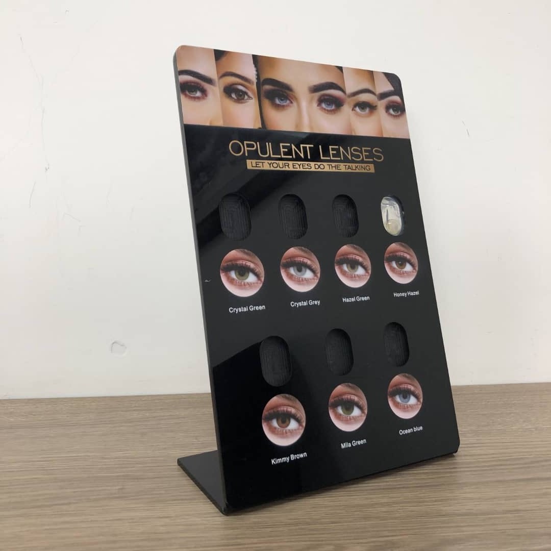 Eye Colored Lens Cosmetic Lenses Display Rack Eyelashes Contact Lenses Rotating Display Stand