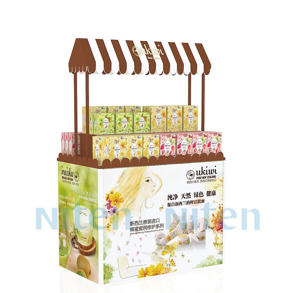 Folding Market Stall Cardboard CD/Facial sheet Display Stands